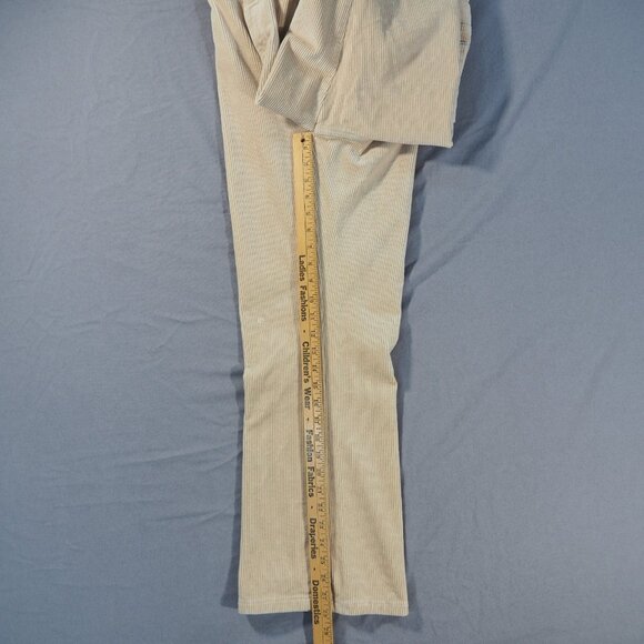 Lauren Jeans Company Pants Womens 12 Tan Corduroy Wide Leg Preppy Cottage Retro - Picture 8 of 11